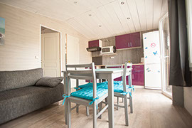 salon avec cuisine equipée